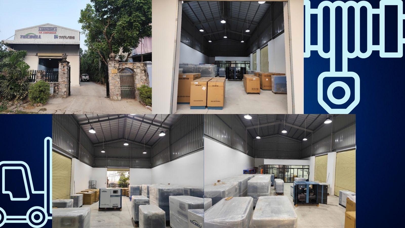 cơ sở máy nén khí Tecbell tại Bắc Ninh