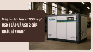 Máy nén khí trục vít VSD là gì? VSD 1 cấp và VSD 2 cấp khác gì nhau?